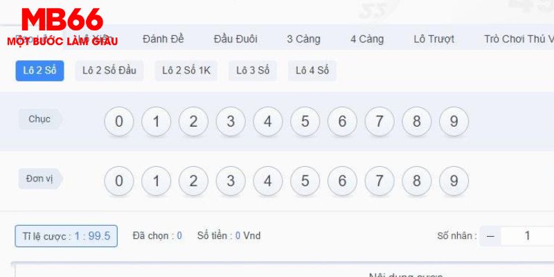 Hình thức đặt cược xổ số 3 miền trong sảnh xổ số BB 